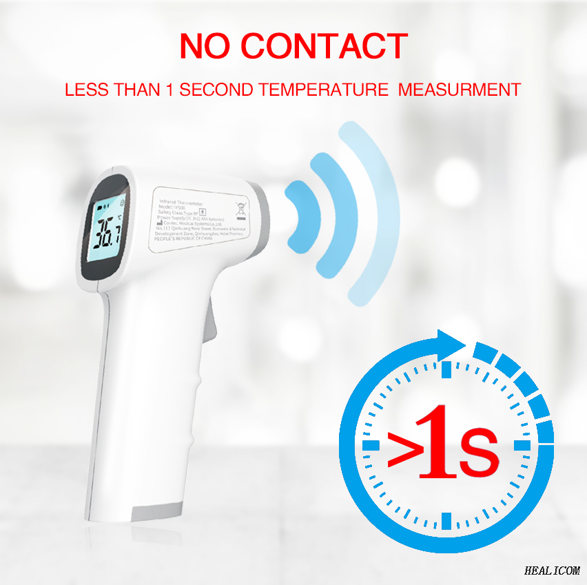 Termómetro infrarrojo sin contacto digital médico de la frente de la pistola de temperatura TP500 Entrega inmediata