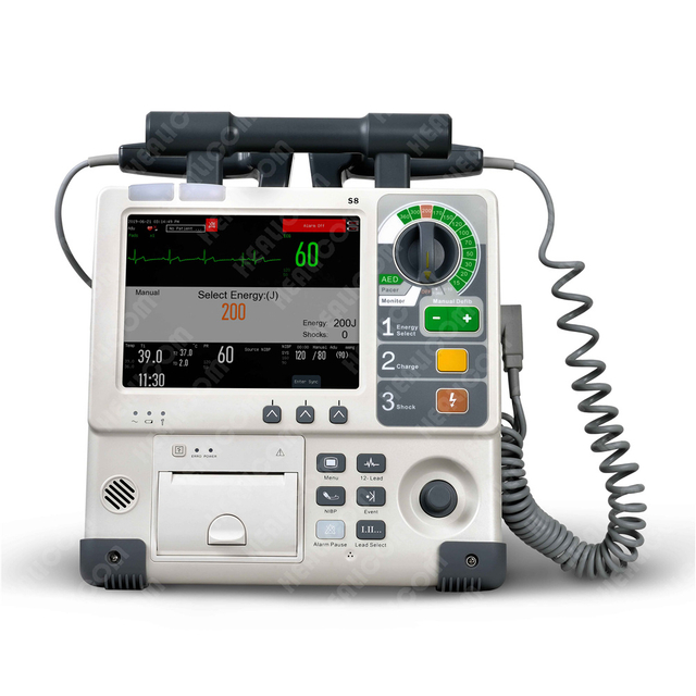 Monitor de desfibrilador cardíaco externo automatizado AED de emergencia portátil S8